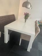 Grote Eettafel hoogglans wit, Huis en Inrichting, Complete eetkamers, Ophalen, Gebruikt