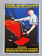 Prachtige drukkerijreclame Hartmann Plakatstil, Ophalen of Verzenden, Overige typen