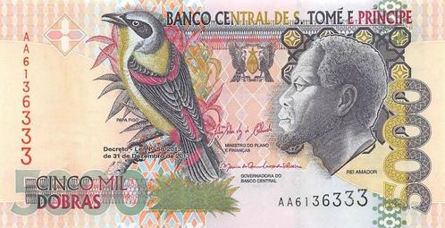 St. Thomas en Prince 5000 Dobras 2013 Unc, Pn 65d Banknote24, Postzegels en Munten, Bankbiljetten | Afrika, Los biljet, Overige landen