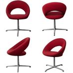 6x Artifort Nina stoelen by René Holten, Zo goed als nieuw, Metaal, Vijf, Zes of meer stoelen, Rood