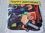 Minecraft Slinger - Happy Birthday!, Hobby en Vrije tijd, Feestartikelen, Ophalen of Verzenden, Nieuw, Versiering, Verjaardag