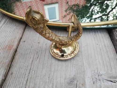 Vintage badkamer vis, planchet, 2 handdoekhouders, spiegel, Huis en Inrichting, Badkamer | Badtextiel en Accessoires, Zo goed als nieuw