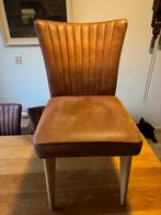 Vijf leren eetkamerstoelen, Huis en Inrichting, Stoelen, Ophalen, Gebruikt, Overige kleuren, Leer