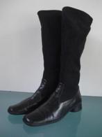 GRATIS VERZENDEN | LEUKE zwarte stretch laarzen 39, Kleding | Dames, Hoge laarzen, Verzenden, Zwart, Zo goed als nieuw