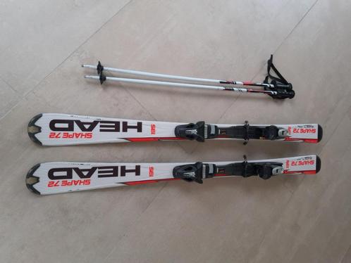 Klaar voor gebruik! Ski's 135 cm HEAD + stokken 100 cm, Sport en Fitness, Skiën en Langlaufen, Gebruikt, Ski's, Skiën, Head, 100 tot 140 cm