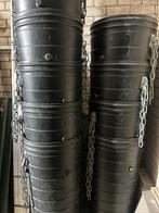 Kunststof stortkokers, Ophalen, Gebruikt