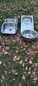 Tekoop wasbakken RVS, Ophalen, Zo goed als nieuw