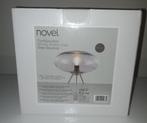 Novel Tafellamp Smokey Glas E14 / 20 cm doorsnede Nieuw, Ovaal, Nieuw, Ophalen of Verzenden, Glas