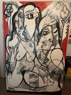 Groot Menelaw Sette schilderij - Braziliaanse Picasso, Ophalen of Verzenden