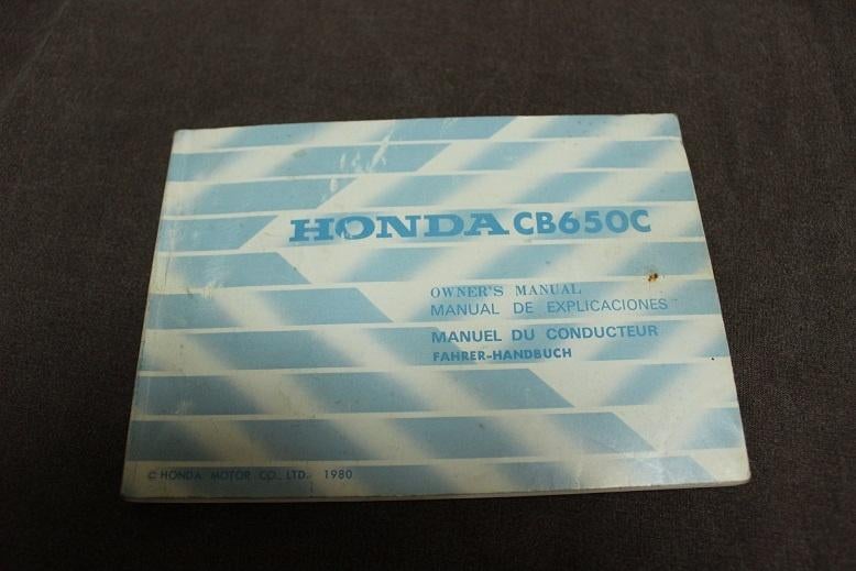 Honda CB650C 1980 motorcycle owner's manual handbuch CB 650, Motoren, Handleidingen en Instructieboekjes, Ophalen of Verzenden