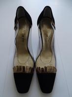 Azuree Cannes design pumps hakken zwart goud leer 35,5 35 36, Pumps, Zwart, Ophalen of Verzenden, Zo goed als nieuw