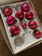 setje roze glazen kerstballen, Diversen, Kerst, Ophalen of Verzenden, Gebruikt