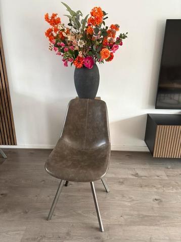 Eetkamerstoelen leer 6 stuks beschikbaar voor biedingen