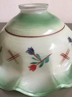 Oude glazen lampenkap, Ophalen of Verzenden, Gebruikt, Rond, Minder dan 25 cm