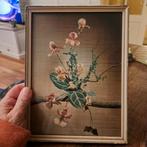 Vintage afbeelding Orchidee achter Glas 25x20 cm groot, Ophalen of Verzenden