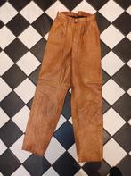 Lichtbruine leren motorbroek maat 36, Ophalen of Verzenden, Tweedehands, Dames, Broek | leer