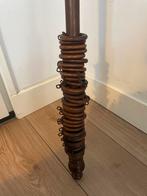 Donkerbruine gordijnroede met ringen, Ophalen, Gebruikt, Bruin, 200 cm of meer