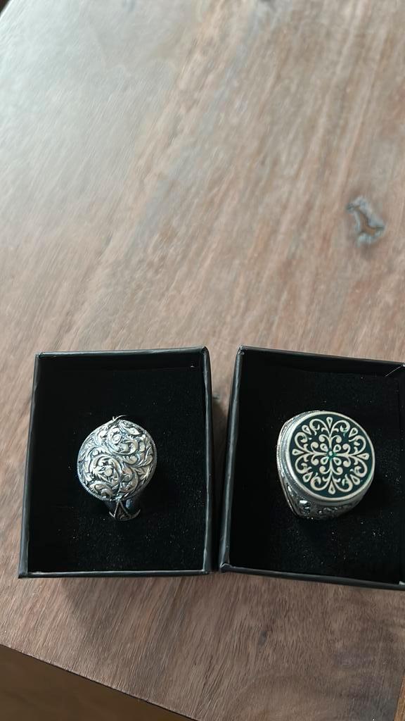 2 Zilveren Ringen 925, Sieraden, Tassen en Uiterlijk, Ringen, Nieuw, Dame of Heer, 20 of groter, Zilver, Zilver, Met edelsteen