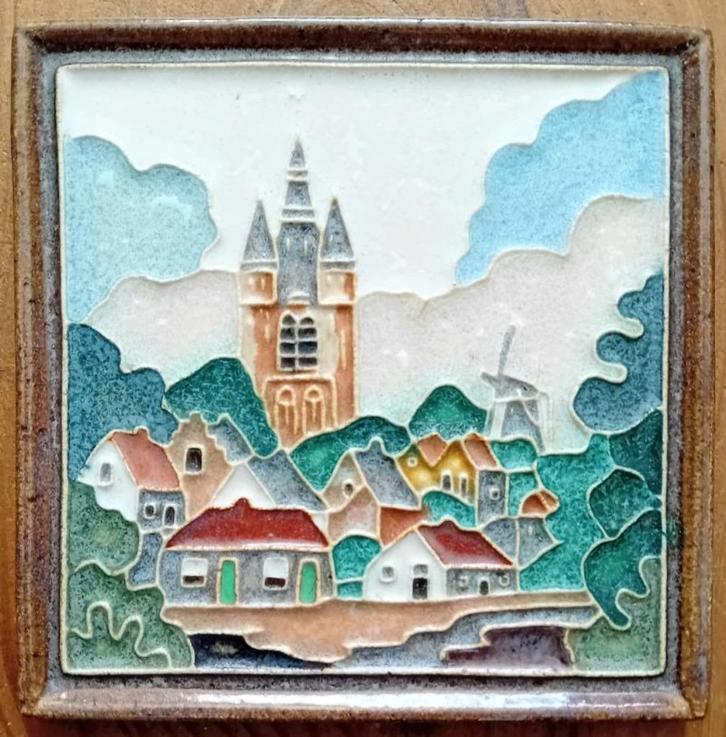 Porcelyne fles cloissonne tegel oude jan in delft, Antiek en Kunst, Antiek | Wandborden en Tegels, Ophalen of Verzenden