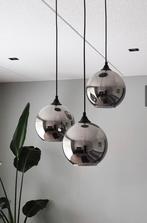 Stijlvolle rookglas hanglamp + grote lichtbronnen, Huis en Inrichting, Lampen | Hanglampen, Ophalen, Zo goed als nieuw, Minder dan 50 cm