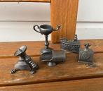 5x tinnen poppenhuis miniaturen | letterbak beeldjes, Antiek en Kunst, Ophalen of Verzenden