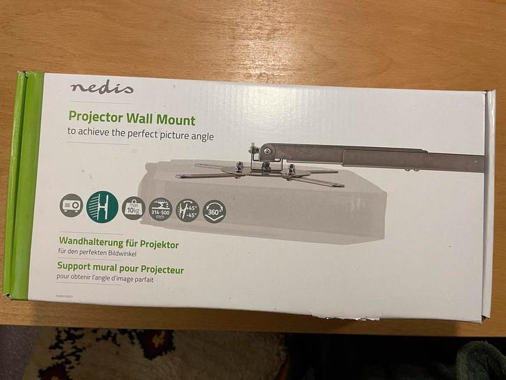 Beamer Beugel - Nedis Projector Wall Mount, Audio, Tv en Foto, Beamer-accessoires, Zo goed als nieuw, Beamerbeugel, Ophalen of Verzenden