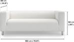 Klippan (Ikea), Huis en Inrichting, Ophalen, Gebruikt, 150 tot 200 cm, Tweepersoons