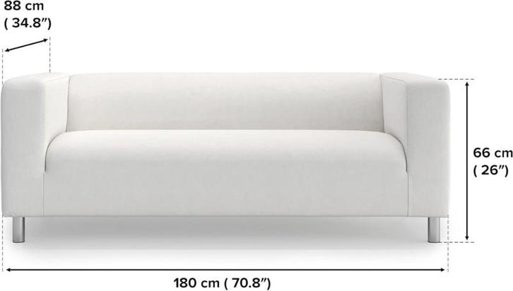 Klippan (Ikea), Huis en Inrichting, Banken | Bankstellen, Gebruikt, Rechte bank, Tweepersoons, 150 tot 200 cm, 75 tot 100 cm, Ophalen