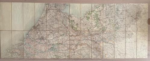 Chromo-Topographische kaart van het Koninkrijk der Nederland, Boeken, Atlassen en Landkaarten, Gelezen, Landkaart, Nederland, 1800 tot 2000