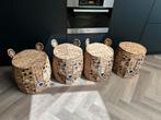 Opbergmanden kwantum panter rietenmand mand, Huis en Inrichting, Woonaccessoires | Schalen en Manden, Ophalen, Gebruikt, Mand