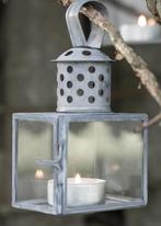 Windlicht | Lantaarn hangend metaal grijs - Ib Laursen, Huis en Inrichting, Ophalen, Gebruikt, Grijs, Metaal