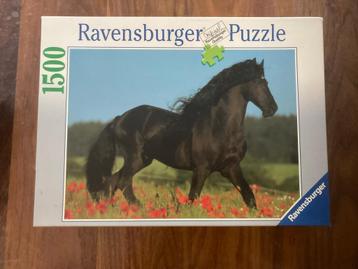 Ravensburger puzzel 1500 st paard trotse hengst nieuw in zak beschikbaar voor biedingen
