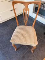 Vier 1940 eetkamerstoelen met orininele verenzittingen, hout, Ophalen