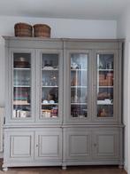 Landelijke broccante klassieke buffetkast grijsgroen, Huis en Inrichting, Ophalen, Gebruikt, Rechthoekig, 200 cm of meer