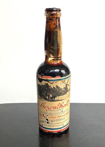 Volle fles 1920 J. Zondag Den Haag Non-Alcoholic Gezondheid beschikbaar voor biedingen