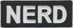 NERD stoffen opstrijk patch embleem, Verzenden, Nieuw, Kleding
