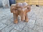 handgemaakt teak hout grote olifanten beeld, Ophalen of Verzenden, Zo goed als nieuw, Dier