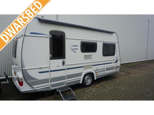Fendt Saphir 450 QB luifel, fietsenrek, Caravans en Kamperen, Caravans, Bedrijf, tot en met 3, 1000 - 1250 kg, Treinzit, Fendt
