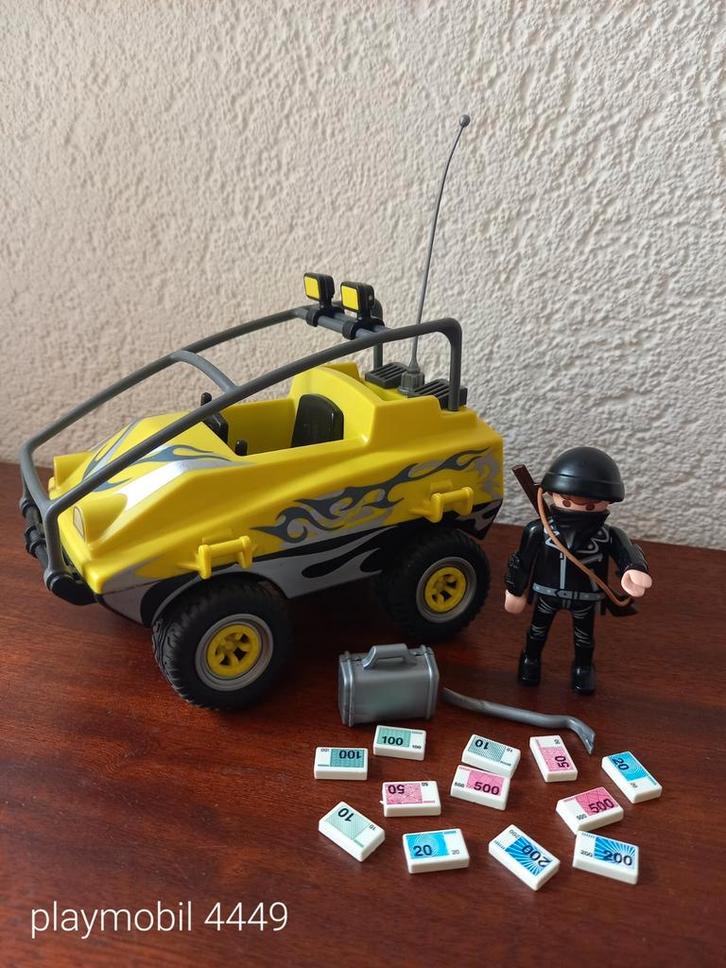 Playmobil 4449 - Amfibievoertuig (auto), Kinderen en Baby's, Speelgoed | Playmobil, Gebruikt, Complete set, Ophalen of Verzenden