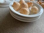 Pillivuyt escargotschaaltjes 4 wit slakken bordje, Huis en Inrichting, Keuken | Servies, Ophalen of Verzenden, Zo goed als nieuw