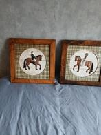 Schilderijen met paarden hout, Ophalen of Verzenden