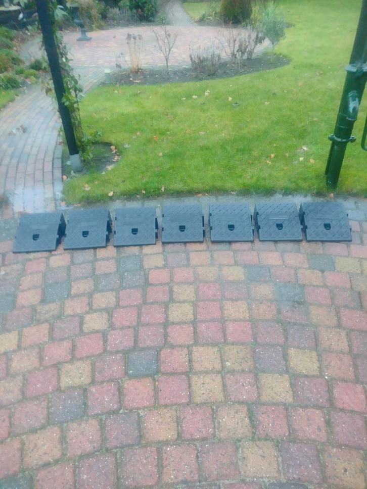 Kunststof rijplaten / oprit hulp, Tuin en Terras, Terrasdelen en Vlonders, Gebruikt, Kunststof, Ophalen