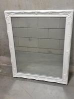 Barok Spiegel met Witte Lijst, Ophalen, Gebruikt, Minder dan 100 cm, Rechthoekig