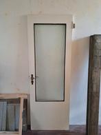 Binnendeur met glas, Doe-het-zelf en Verbouw, Deuren en Horren, Ophalen, Gebruikt, 80 tot 100 cm, Binnendeur