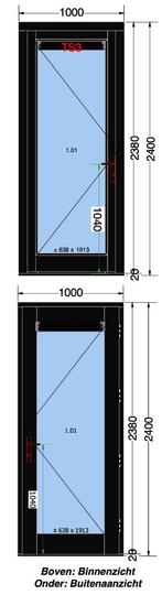 NIEUWE HOUTEN KOZIJNEN MET GLAS VERKEERD INGEMETEN, Doe-het-zelf en Verbouw, Kozijnen en Schuifpuien, Nieuw, Deurkozijn, Ophalen of Verzenden