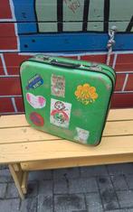 💐VINTAGE KLM KOFFERTJE GROEN MET STICKERS JAREN 70, Ophalen of Verzenden, Zo goed als nieuw