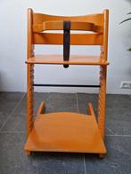 Stokke nieuw model oranje incl leren riempje, Kinderen en Baby's, Kinderstoelen, Ophalen, Gebruikt, Meegroeistoel