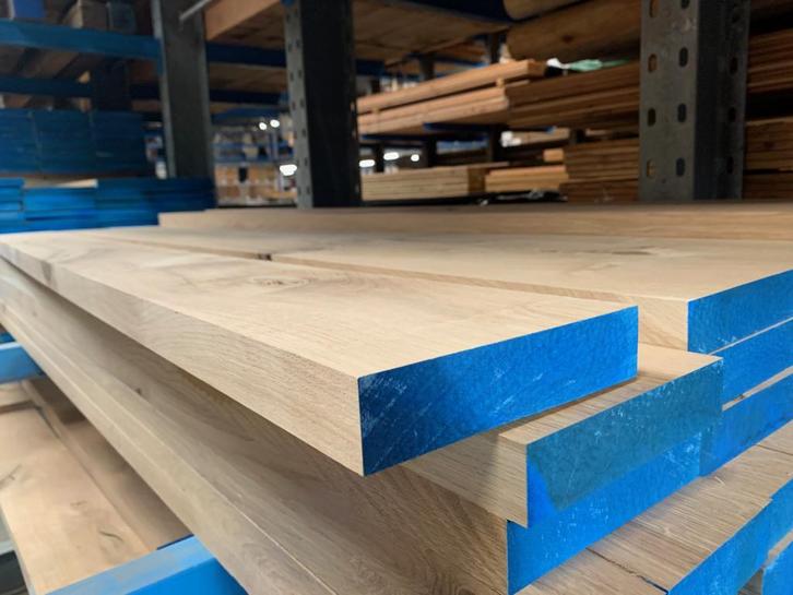 Eikenhouten geschaafde planken gedroogd diverse afmetingen, Doe-het-zelf en Verbouw, Hout en Planken, Nieuw, Plank, Eiken