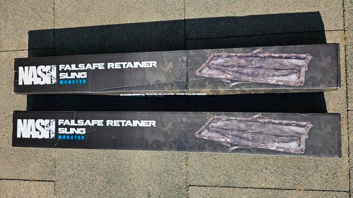 2 Nieuwe Nash Failsafe Retainer Sling Camo Weegzak Monster, Watersport en Boten, Hengelsport | Karpervissen, Zo goed als nieuw