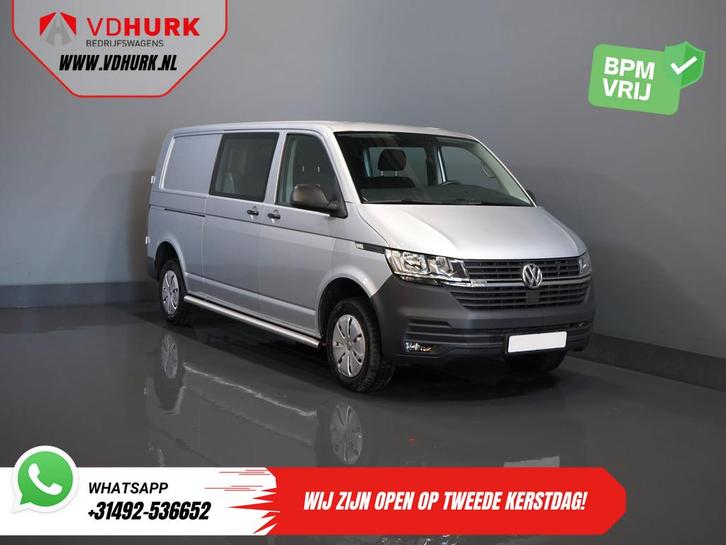 Volkswagen Transporter T6.1 2.0 TDI 150 pk L2 DC Dubbel Cabi, Auto's, Bestelauto's, Bedrijf, Te koop, 4x4, ABS, Airbags, Airconditioning